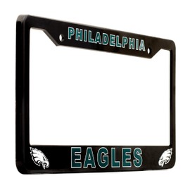 EliteAuto3K Eagles License Plate Frame Cover for Philadelphia Fans – Black – 12.25” x 6.25” - Ideal Gift for Sports Fans & Supporters – Slim Design