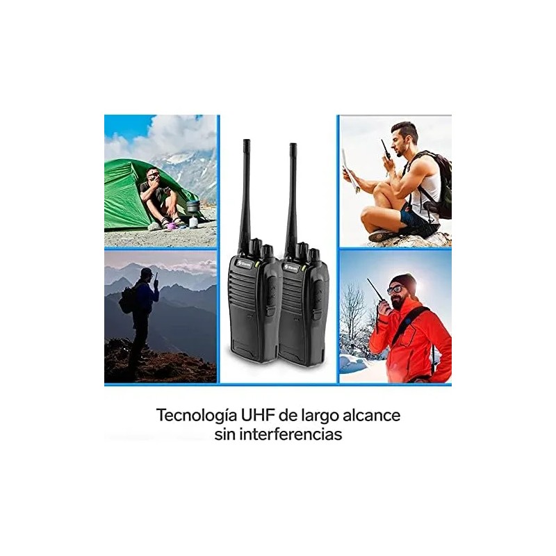 Kit De 2 Radios Intercomunicadores | rad-010 Negro - 2 Piezas