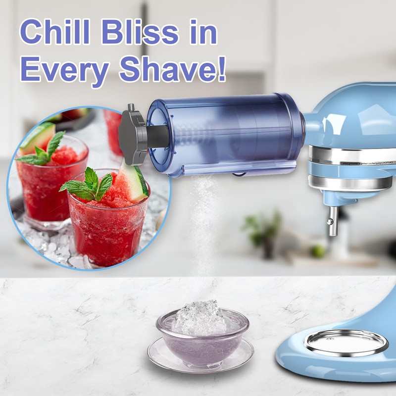 Shaved Ice Attachment for Kitchen aid Stand Mixer, Snow Cone