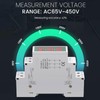 Telituny Voltmeter DIN Rail, 3-Phase AC Voltmeter, DIN Rail Mounting,