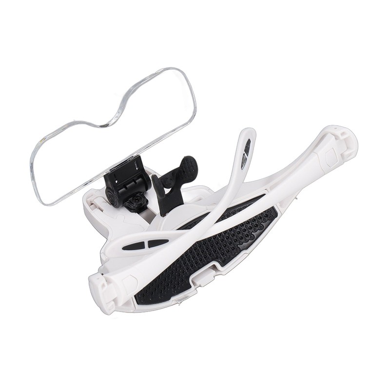 Headband Magnifier 4 LED Bright Lights 5 Detachable Optical Lenses