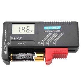 Comprobadores de Batería Universales Probadores de Batería Probador de Capacidad de Batería LCD Digital AA/AAA/C/D / 9V / 1.5V Probador de Voltaje de Batería de Celda de Botón Doméstico BT-168D