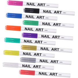 Healvian 12pcs Nail Art Painting Pens Colorful Nail Decor Tools for Professional Manicure Easy to Use Gel Liners for Creative for Women and Girls