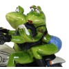 All American Biker Frogs Couple Taking Selfie On Chopper Motorcycle