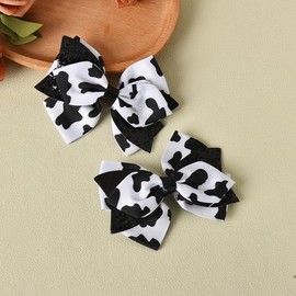 Sdopbinbin Cow Hair Bow Clip for Women Hair Bow Clips for Girls Hair Clips for Women Barrettes for Girls Hair Clip for Women Elegant Bowknot Hair Clip for Long Curly Hair
