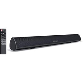 80Watt 34Inch Sound bar, Bestisan Soundbar Bluetooth 5.0 Wireless and Wired Home Theater Speaker (DSP, Bass Adjustable, Optical Cable Included)