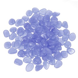 PATIKIL Glowing Stones, 300 Pcs Glow in the Dark Rocks for Indoor Outdoor Fish Tank Decorations Garden Yard Landscaping Gifts for Friends, Violet