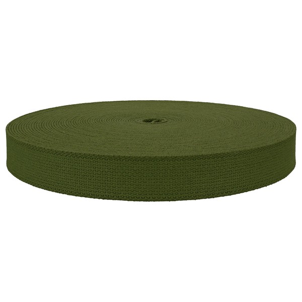 1 Inch Berry Compliant Camo 483 Olive Green Heavy Cotton Webbing Closeout,50 Yds