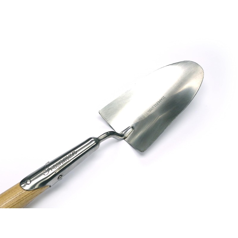 Greenman Mid Handle Stainless Steel Trowel Ash Handled