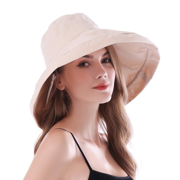 iHomey Women Wide Brim Sun Hats Foldable UPF 50+ Sun