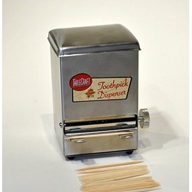 Tablecraft Products Retro Stainless Steel Toothpick Dispenser (1, 4.5 IN) by Tablecraft