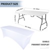 Ocves Stretch Tablecloth 6ft Spandex Table Covers Polyester Fitted Rectangular