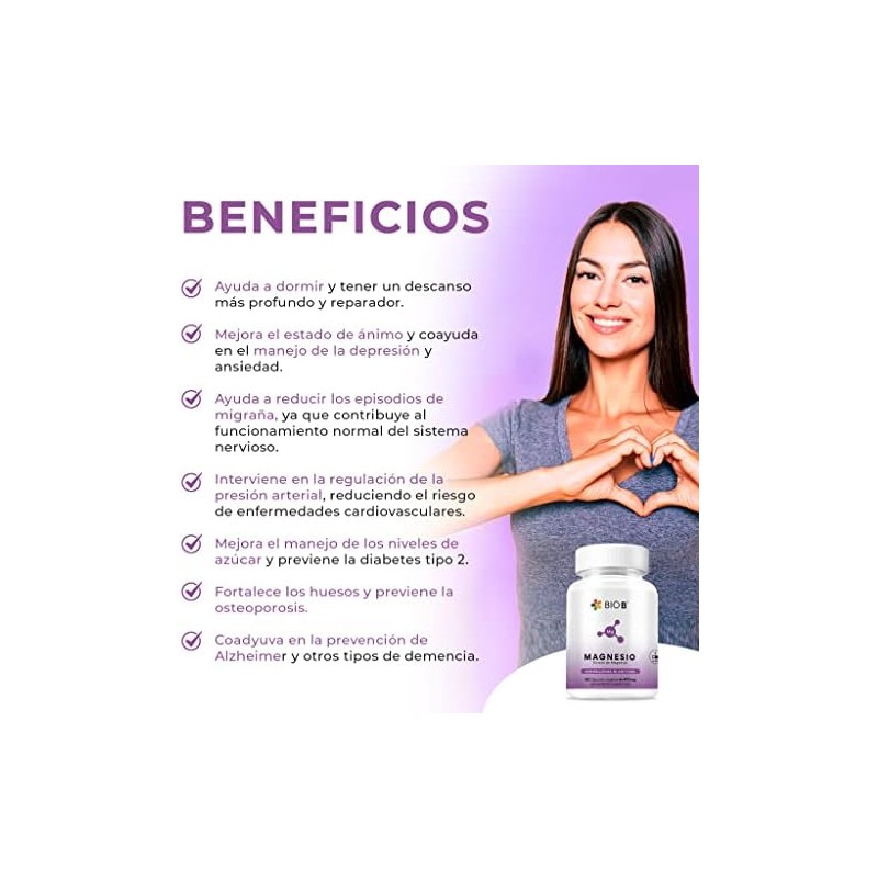BIO B Magnesio 60 cápsulas veganas