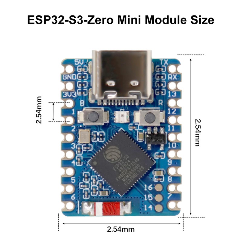 Binghe Pack of 3 ESP S3 Mini Development Board, ESP-32-S3-Zero