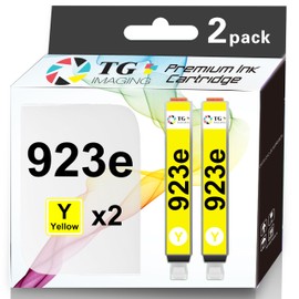 TG Imaging Compatible Ink Cartridge Replacement for 923e EvoMore Yellow Ink Cartridge for Office Jet Pro 8130e 8135e 8138e 8139e 8120 8120e 8122e 8123 8130 Printers (2 Pack,2X Yellow)