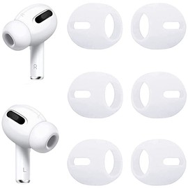 BLLQ AirPod Pro 2 Eartips Covers Anti-Slip Earuds Cover Silicone Compatible with AirPods Pro 2【 Fit in The Charging Case 】 3 Pairs White pro2w