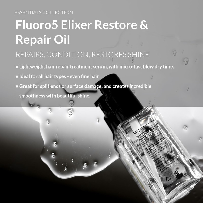 Number 4 Hair Oil, Fluoro5 Elixir Restore & Repair, Anti