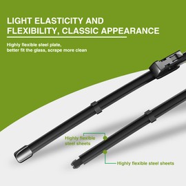 AECIWELL Windshield Wiper Set 26"+16" (Top Lock,Set of 2) Fits Impreza 2017-2021,Subaru Crosstrek 2018-2021,Toyota C-HR 2016-2021 Automotive Replacement Wiper Blade