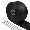BARTOO 2" x 16' Black Exhaust Heat Wrap Roll for