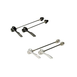 TIOGA Offset Quick Release Set (Set of 2) Rear End Width: 5.1 inches (130 mm), Compatible End Width: 3.9 inches (100 mm) (Front), 5.1 inches (130 mm) (Rear) Silver