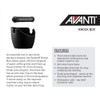 Avanti Compact Espresso Coffee Grounds Knock Box with Removable Knock