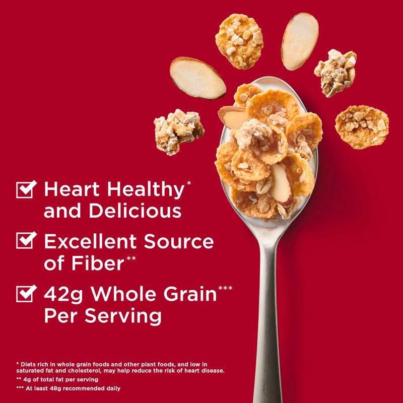 Oatmeal Crisp Heart Healthy Cereal, High Fiber Cereal Made with