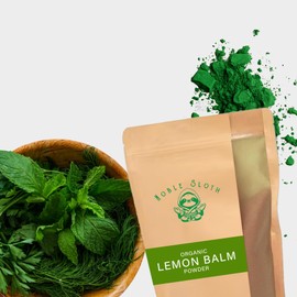 Noble Sloth Natural Lemon Balm Powder Extract 16oz - Organic Lemon Balm Supplement - Pure Melissa Officinalis Herb Extract - Supports Relaxation, Sleep & Digestive Health - Non-GMO & Vegan Friendly