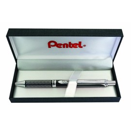 Pentel EnerGel Liquid-Gel Sterling BL407ABOX Rollerball Pen with Matte Black Casing Stroke Width 0.35 mm Ball Diameter 0.7 mm Black