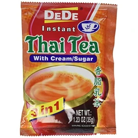 Unknown DEDE Instant Thai Tea Drink with and Sugar 12 Pockets, cream, 14.76 Ounce
