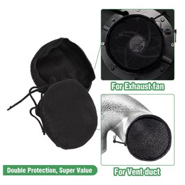 MUNEFE Grow Tents Vent Cover, Duct Filter Ventilation Cover, Plant Grow Tent Vent Mesh Cover for Greenhouses and Plant Tents (20.3cm/8in)