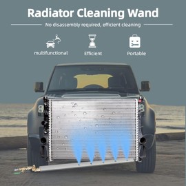 Radiator Cleaning Wand with 1/4''Quick Coupler,Dual Purpose RadiatorFlush Kit for Pressure Air Pump & Pressure Washer, Portable RadiatorCleaner for Car Trucks (39inch)