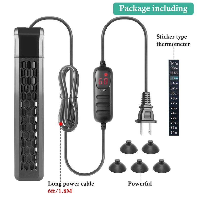 HITOP Aquarium PTC Heater with Controller: 200W 300W 400W Digital