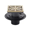 DEOKXZ 4-1/4 Inch Brushed Gold Shower Drain Square, Base with