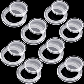 Maitys 8 Pieces Silicone Umbrella Hole Ring Plug and Cap Set for Glass Outdoors Patio Table Deck Yard, 2 Inch (Clear)