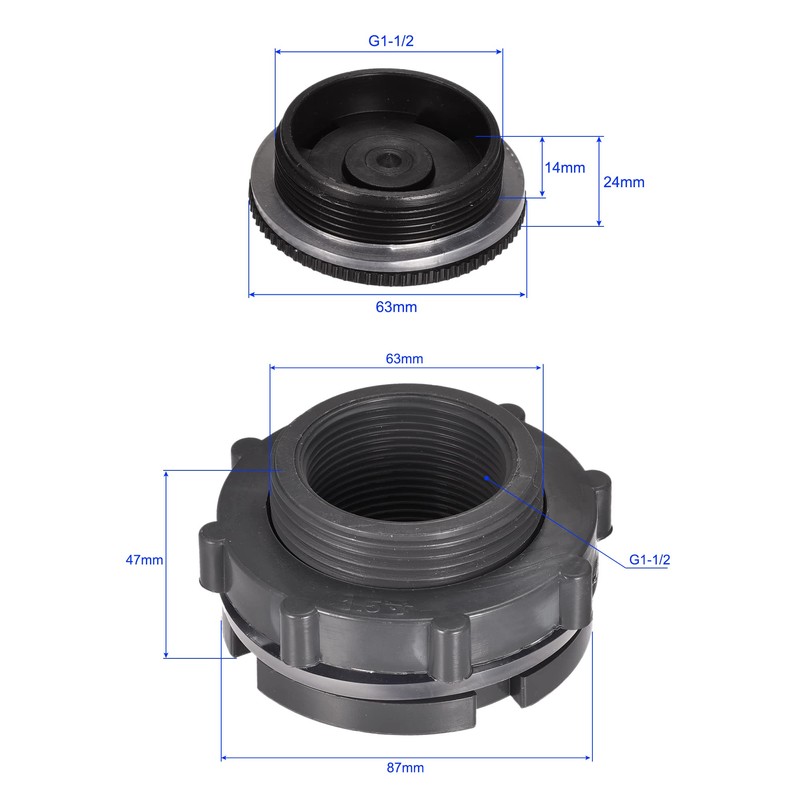 M METERXITY 1 Set PVC Bulkhead Fitting - Screw Thread