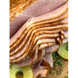 Holiday Ham Co. Holiday Honey Glazed Spiral Sliced Gourmet Ham. 7.5-8.5 pounds. Serves 12-14