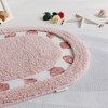 Pretty Shell Pattern Bathroom Rugs, Soft Non-Slip Embroidered Oval Doormat