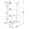 SMIBUY Bamboo Ladder Bookcase, Bathroom Storage Rack Organizer, 4 Tier