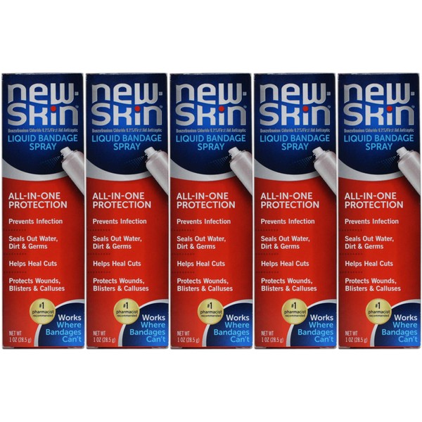 New-Skin Liquid Bandage Spray - 1 oz, Pack of 5