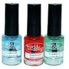 World of Nails-Design 3 x Nail Oil: Red Cherry/Blue Coconut and Green Kiwi Pack of 3x 6 ml