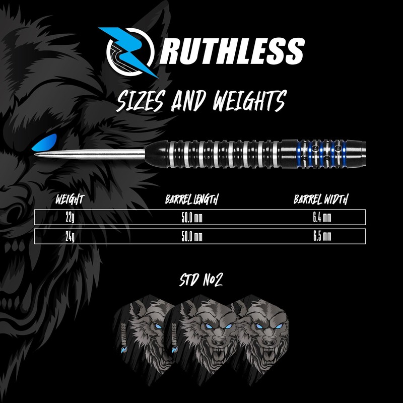 RUTHLESS | Animal Darts Set | Steel Tip | 90%