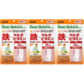 Dear Natura Style Iron x Multivitamin, 60 Tablets (60 Day Supply) x 3 Bags