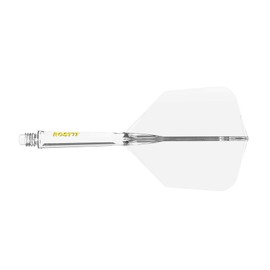 CUESOUL ROST 77 Transparent Elastic Integrated Flight Big Wing Shape 3 Pack Clear Flight Yellow Logo M Size (CS-77-11T1-M)