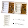 KOMBIUDA Miniature Wooden Bookshelf Mini Bookcase for Mini House Miniature