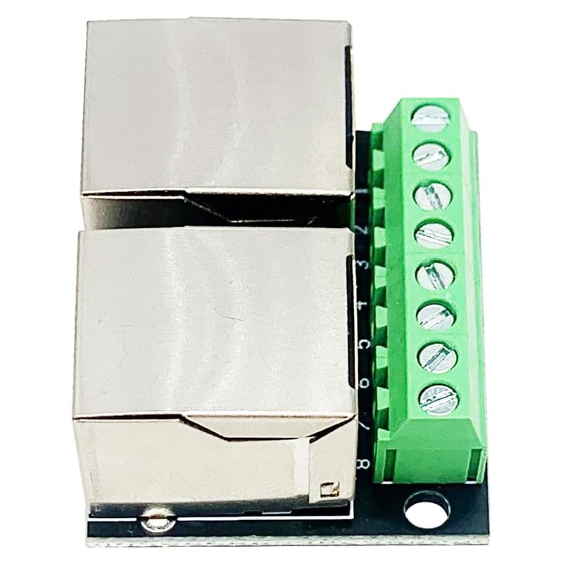 PENGLIN 2 x RJ45 Ethernet Breakout Board Double Socket Adapter,