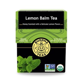 Buddha Teas Organic Lemon Balm - OU Kosher, USDA Organic, CCOF, 18 Bleach-Free Tea Bags