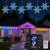 Brightown Smart Snowflake Lights, 12ft 96LED with 8 Drops Outdoor