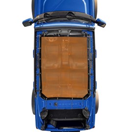 Sukemichi Sunshade for Ford Bronco,Mesh Sun Shade Bikini Top Cover Bimini Top for Ford Bronco Accessories 2021 2022 2023 2024 2025 4 Door - Blocks UV, Wind, Noise(Orange)