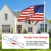 Heavy Duty Ground Flag Pole Kit with 3x5 US Flag