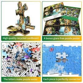 Puzzle 1000 Pieces for Adults, Classic Educational Game Cat and Tiger Beautiful Decoration Puzzle Gifts
